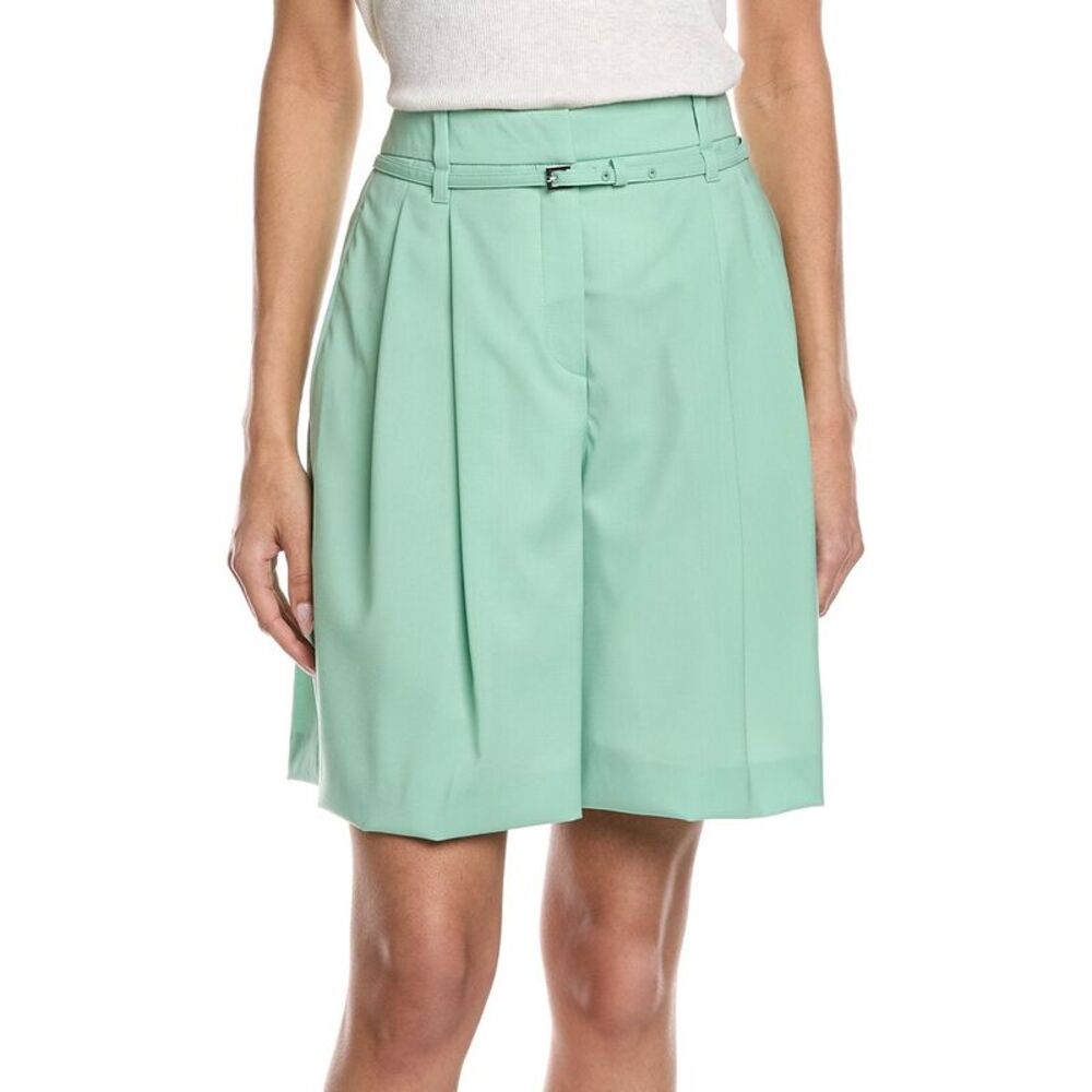 Hugo Boss Womens Boss  Taleda Wool Bermuda Short, Green